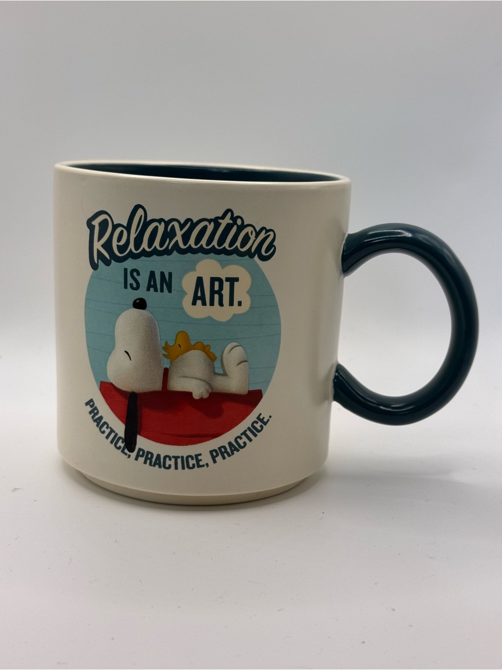 Hallmark 2015 Peanuts Movie Relaxation Is Art Coffee Mug. 14 fl oz.